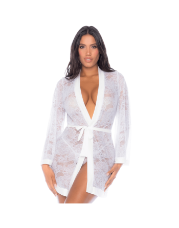 Peignoir en dentelle blanche 