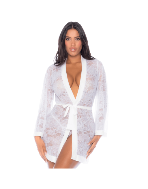 Peignoir en dentelle blanche 