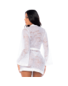 Peignoir en dentelle blanche 