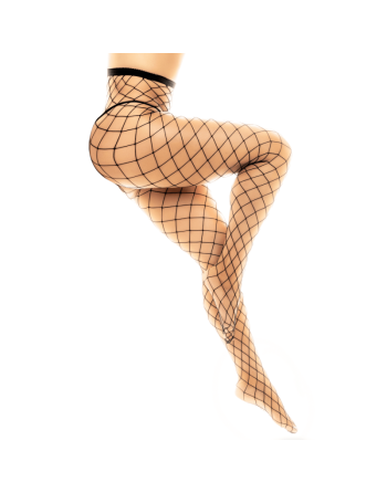 Collant large maille noire 