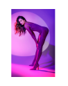 Bodystocking en résille à motif floral, couleur orchidée - Mapalé