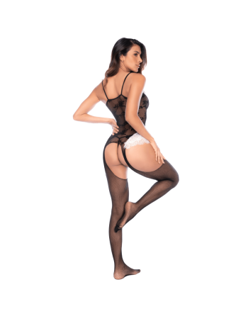 Bodystocking noir en résille style soubrette - Mapalé