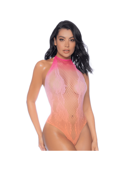 Body en résille dégradé couché de soleil 