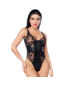 Body sexy noir dentelle  similicuir 