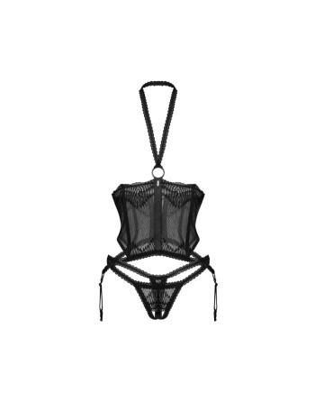 Alliane corset et string - Noirs