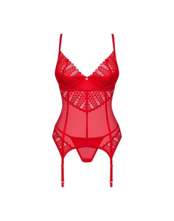 Ingridia corset et string - Rouge