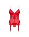 Ingridia corset et string - Rouge