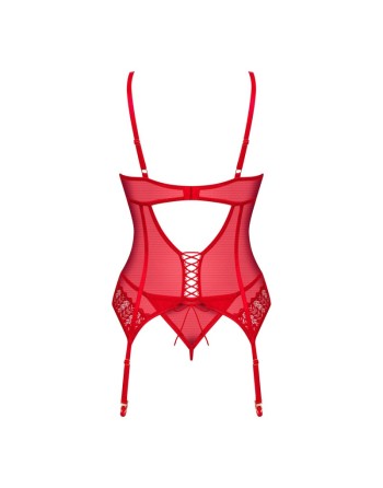 Ingridia corset et string - Rouge
