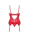 Ingridia corset et string - Rouge