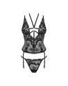 Alessya Corset et string noir