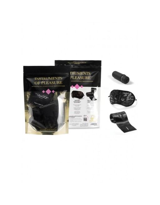Coffret Plaisir - Masque, liens sensuels, stimulateur, dosette Coffret Plaisir - Masque, liens sensuels, stimulateur, dosette