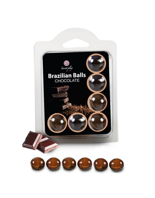 6 Brazilian Balls Chocolat 3386-1 6 Brazilian Balls Chocolat 3386-1