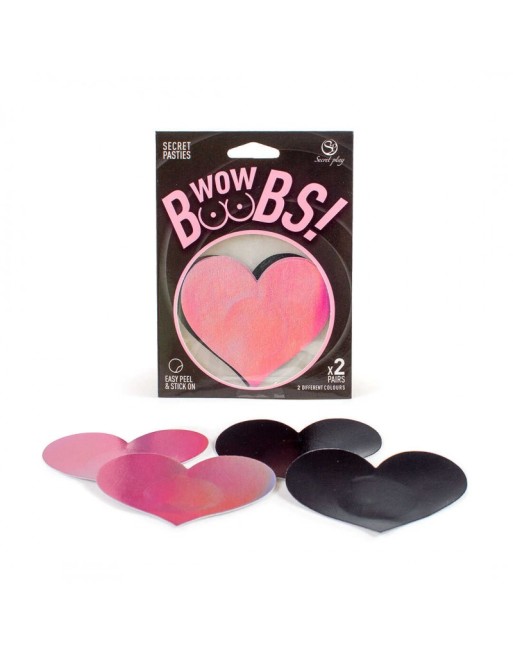 WOW BOOBS ! Cache-tétons coeur WOW BOOBS ! Cache-tétons coeur