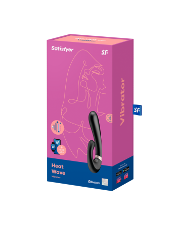 Heat Wave Connect App - Noir Stimulateur clitoridien et Vibromasseur point G Satisfyer 