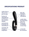 Heat Wave Connect App - Noir Stimulateur clitoridien et Vibromasseur point G Satisfyer 