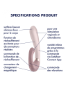 Heat Wave Connect App - Mauve Stimulateur clitoridien et Vibromasseur point G Satisfyer 