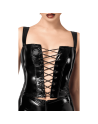 F379 Dominae Corset Top en PVC lacé sur l'avant