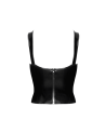 F379 Dominae Corset Top en PVC lacé sur l'avant