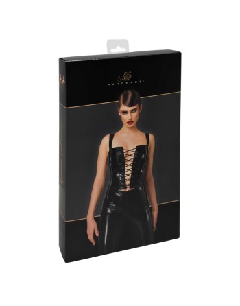 F379 Dominae Corset Top en PVC lacé sur l'avant