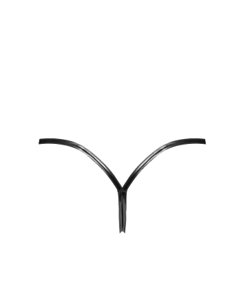 P014 Dominae String en PVC avec fermeture argentée