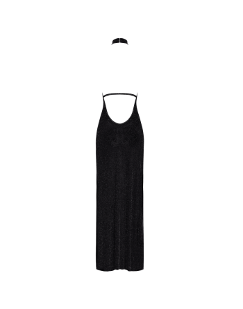 F372 Onyx Robe longue à deux fentes