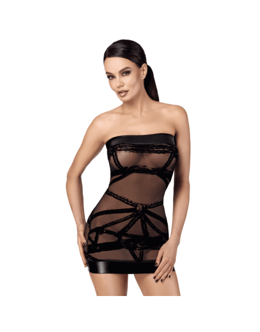 F359 Bondesque Mini robe épaule dénudée